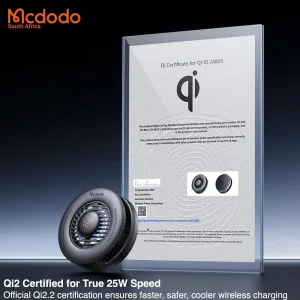 فن خنک کننده و شارژر وایرلس 25 واتی مک دودو MCDODO Wireless Charger Fast Charging Qi2 CH-8410