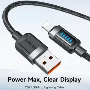 کابل شارژ لایتنینگ 12 وات مک دودو Mcdodo Cab Vision Cable CA-0320