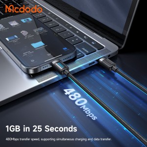 کابل شارژ لایتنینگ به تایپ سی 36 وات مک دودو Mcdodo Cab Vision Cable CA-0340