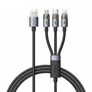 کابل شارژ سه سر 6 آمپر مک دودو Mcdodo Transparent Cable CA-7150