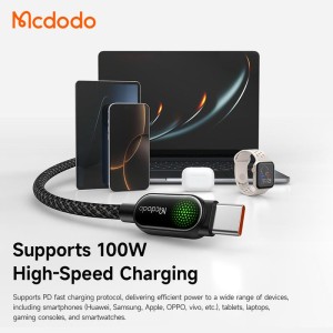 کابل شارژ دو سر تایپ سی 100 وات 1.2 متر مک دودو Mcdodo LightSync Cable CA-5620
