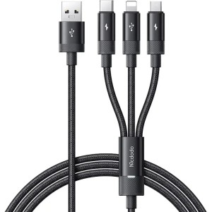 کابل تبدیل USB به MicoUSB/ USB-C / لایتنینگ مک دودو مدل CA-579 طول 1.2 متر