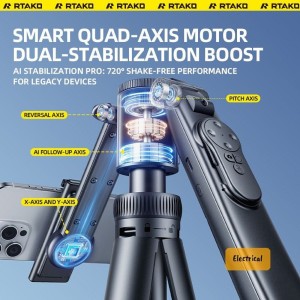 مونوپاد و سه پایه با قابلیت ردیابی 360 درجه رتاکو Rtako selfie stick AI-M18