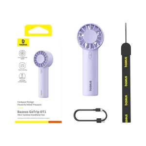پنکه شارژی بیسوس مدل GoTrip DT1 Mini BS-CG036 ظرفیت 1200 میلی آمپر ساعت