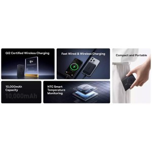 پاور بانک 10000 وایرلس باسئوس Baseus مدل E0028500 توان 22.5 وات
