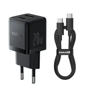 شارژر دیواری 20 وات بیسوس مدل 20W Palm به همراه کابل USB-C