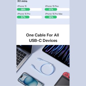 کابل تایپ‌سی به تایپ‌سی 100 وات دو متری بیسوس Baseus P10377704213 / CB000114