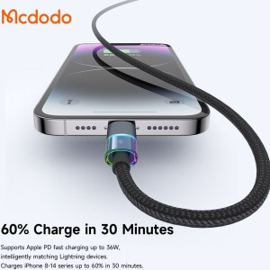 کابل تبدیل USB-C به لایتنینگ مک دودو مدل CA-819 طول 1.2 متر