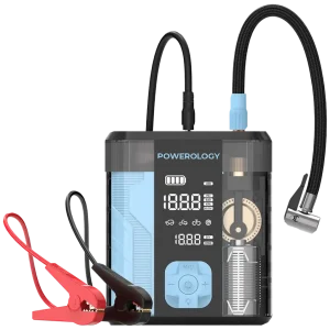 جامپ استارت و پمپ باد پاورولوژی Powerology 3-In-1 Jump Starter & Tire Inflator PPBCHA96BKBU