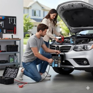 جامپ استارت و پمپ باد پاورولوژی Powerology 3-In-1 Jump Starter & Tire Inflator PPBCHA96BKBU