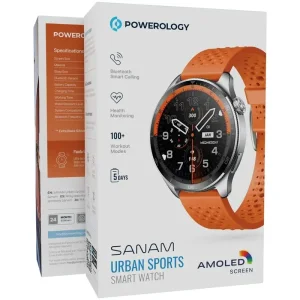 ساعت هوشمند پاورولوجی مدل URBAN SPORTS PSWBTKW290OG با بند سیلیکونی