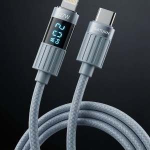 کابل شارژ سریع تایپ سی به لایتنینگ 27 وات 1 متری SATURN سترن SC11CL