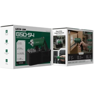پیچ گوشتی شارژی گرین لاین Green Lion GSD-54 Screwdriver GNGSD54CS