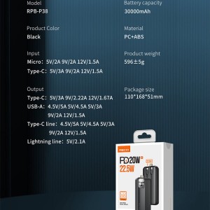 Recci RPB-P36 10000 mAh Power Bank