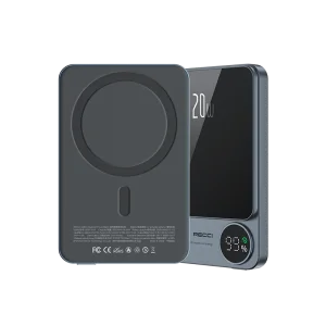 پاوربانک و مگ سیف رسی مدل RPB-W16 ظرفیت 10000 میلی آمپر ساعت (RECCI RPB-W16 Matrix 10000mAh Wireless Charging Power)