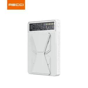 پاوربانک رسی مدل RPB-W19 ظرفیت 10000 میلی آمپر ساعت (Recci RPB-W19 Pathfinder 3 IN 1 Magnetic Wireless Charging Power Bank 100000mAh)