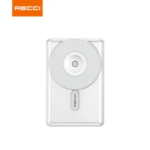 پاوربانک رسی مدل RPB-W19 ظرفیت 10000 میلی آمپر ساعت (Recci RPB-W19 Pathfinder 3 IN 1 Magnetic Wireless Charging Power Bank 100000mAh)