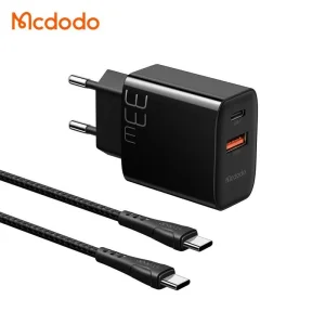 شارژر دیواری مک دودو مدل CH-0922 به همراه کابل تبدیل USB-C