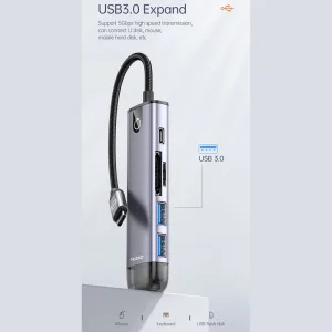 هاب 6 پورت USB-C مک دودو مدل MC-HU-7740