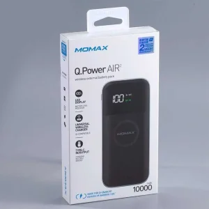 پاوربانک بی سیم مومکس مدل Q.Power IP90D ظرفیت 10000 میلی آمپر ساعت