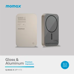 پاوربانک مگنتی و وایرلس مومکس 10000 سری Q.MAG X 1 مدل IP117