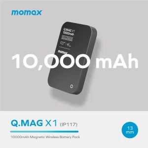 پاوربانک مگنتی و وایرلس مومکس 10000 سری Q.MAG X 1 مدل IP117