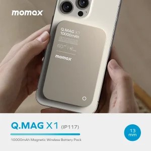 پاوربانک مگنتی و وایرلس مومکس 10000 سری Q.MAG X 1 مدل IP117