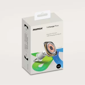 شارژر مگنتی 1-Charge Flow | Magnetic Wireless Charging Car Mount (15W) مومکس (momax)