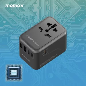 شارژر مسافرتی 5 پورت شصت و پنج وات 1-World | Universal 5-Ports Travel Charger (GaN 65W) مومکس (momax)