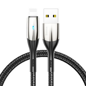 کابل شارژ و انتقال داده USB به لایتنینگ بیسوس مدل Baseus Horizontal CALSP-B01 طول يک متر
