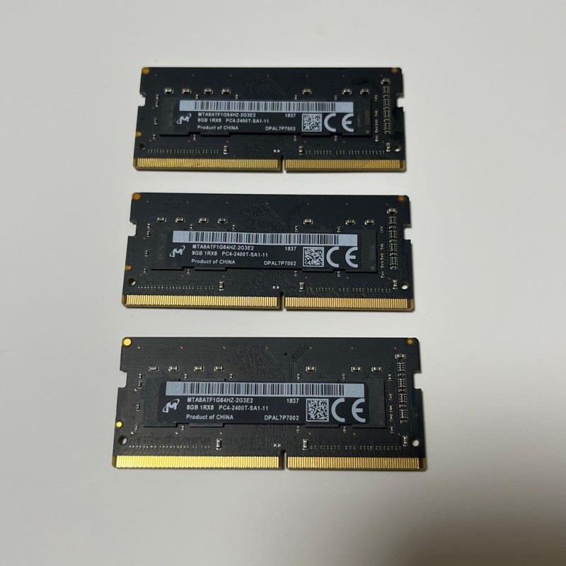 رم  8 گیگ لپتاپ Micron فرکانس 2400MHz