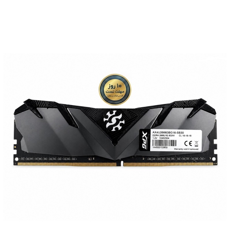 رم کامپیوتر استوک ADATA XPG ظرفیت 8 گیگابایت DDR4 هیت‌سینک‌دار