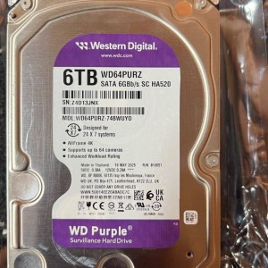هارد دیسک اینترنال وسترن بنفش  مدل WD Purple 6TB ظرفیت 6 ترابایت