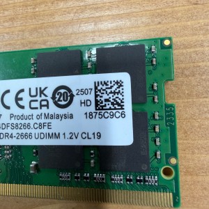 رم نوت بوک  کروشیال Crucial 8GB DDR4 2666MHzظرفیت 8 گیگابایت  (استوک اورجینال)