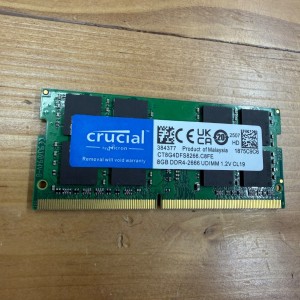 رم نوت بوک  کروشیال Crucial 8GB DDR4 2666MHzظرفیت 8 گیگابایت  (استوک اورجینال)