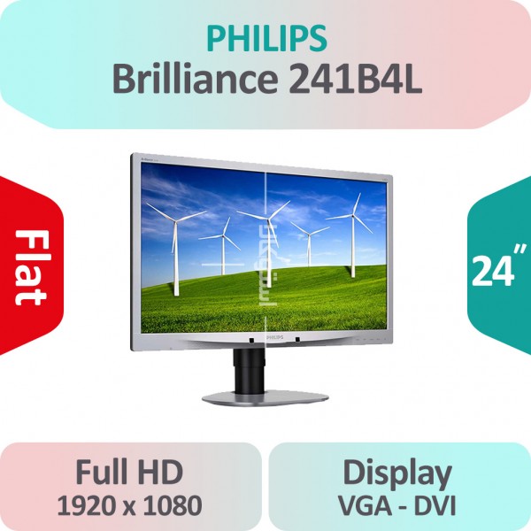 مانیتور استوک Philips 241B4L سایز 24 اینچ Full HD