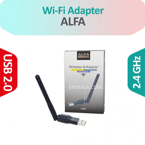 دانگل وای فای ALFA USB آنتن دار