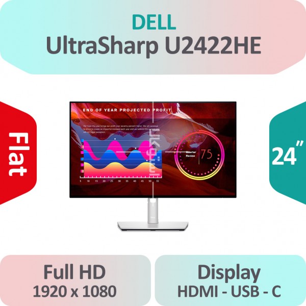 مانیتور استوک Dell UltraSharp U2422HE سایز 24 اینچ Full HD