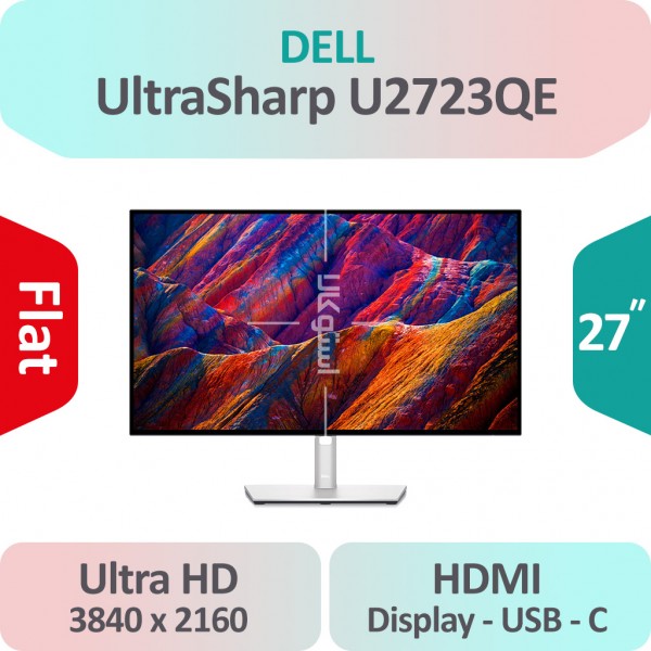 مانیتور استوک Dell UltraSharp U2723QE سایز 27 اینچ 4K