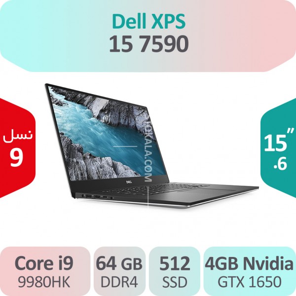 لپ تاپ Dell XPS 15 7590 i9 نسل نه - گرافیک GTX