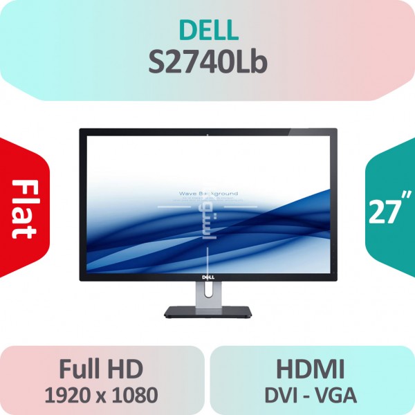 مانیتور استوک Dell S2740Lb سایز 27 اینچ IPS