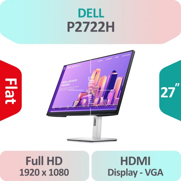 مانیتور استوک Dell P2722H سایز 27 اینچ IPS