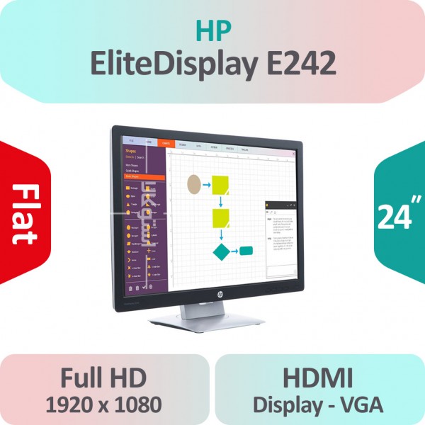 مانیتور استوک HP EliteDisplay E242 سایز 24 اینچ IPS