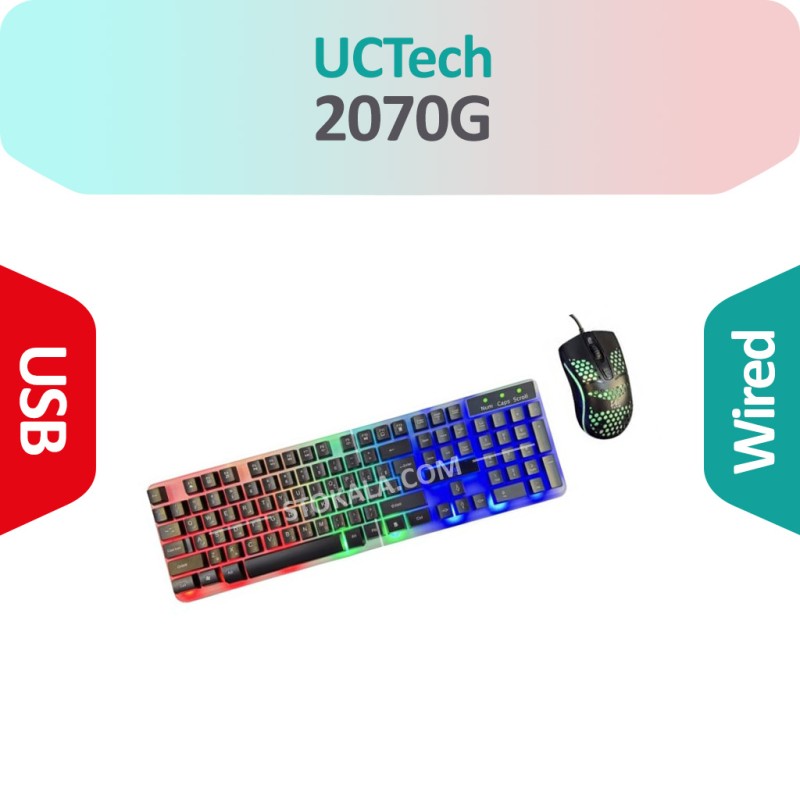 کیبورد و ماوس گیمینگ یوسیتک مدل 2070G