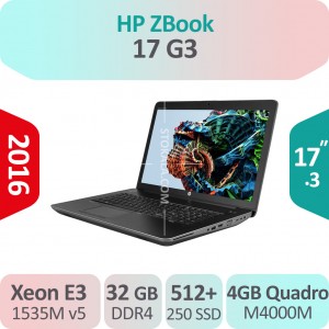 لپ تاپ رندرینگ HP ZBook 17 G3 Xeon برای رندرینگ و گرافیک