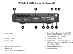 اولترا مینی کیس دست دوم  HP EliteDesk 800 G3 پردازنده نسل 6 سایز اولترا مینی ( قابل کانفیگ )