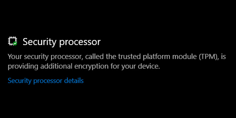 نشانگر وضعیت Security Processor