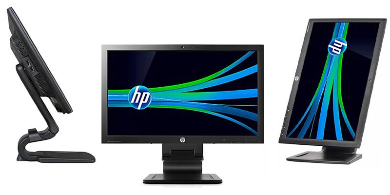 مانیتور استوک HP Compaq LA2206xc سایز 21.5 اینچ widescreen با پایه آسانسوری Full HD و پنل TN دارای پورت VGA ، DVI-D ، Display Port  و USB ، اسپیکر استریو و وبکم HD است
