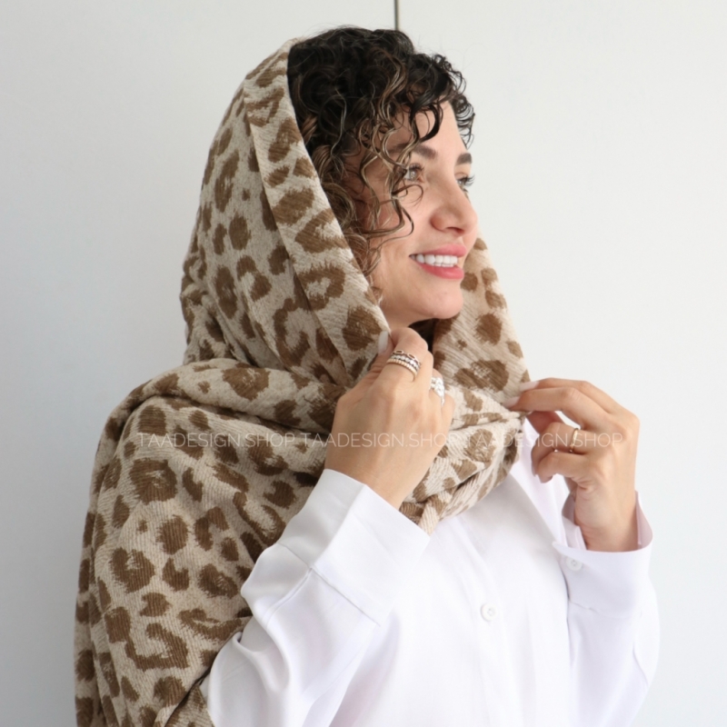 شال پلیسه وارداتی مدل زنبق