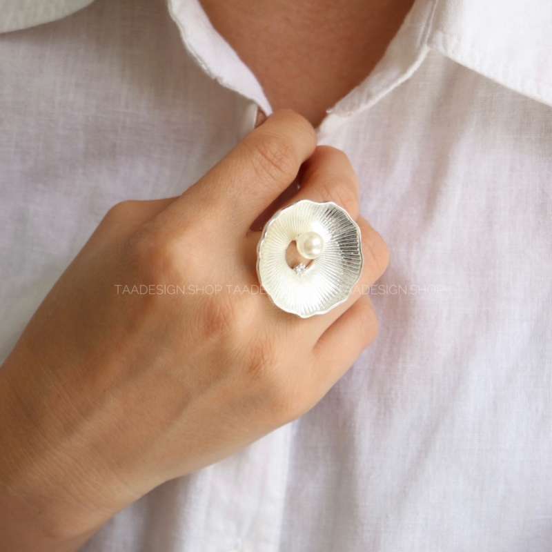 انگشتر زنانه صدفی مدلRi4017